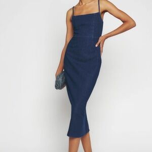 Reformation Delphina Blue Denim dress